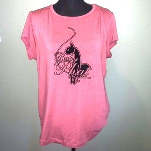 Baby Phat Cinnamon Pink XL Women's Short Sleeve Shirt